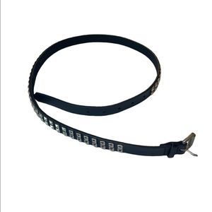 DKNY Jeans Chrome Studded Belt Genuine Leather Size Extra Large